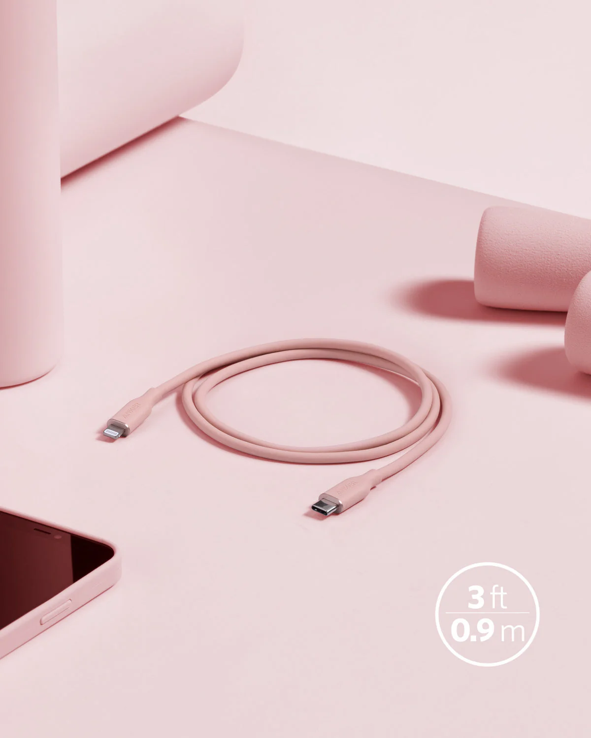 Anker 641 USB-C to Lightning Cable (Flow, 3 ft Silicone) - Image 17