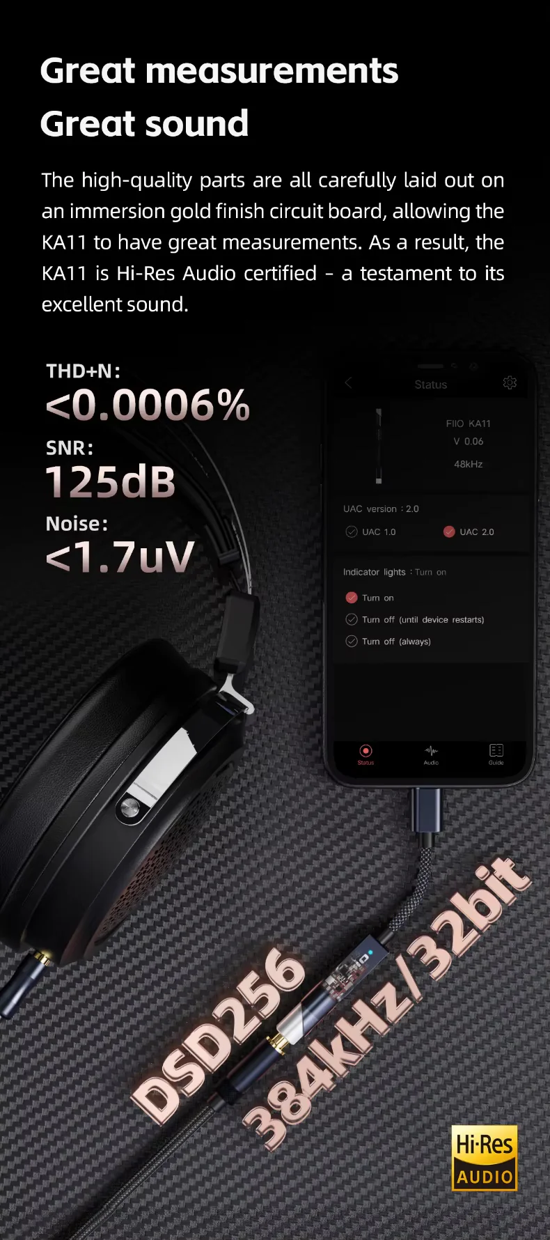 FiiO KA11 Dongle DAC/Headphone Amplifier - Image 11