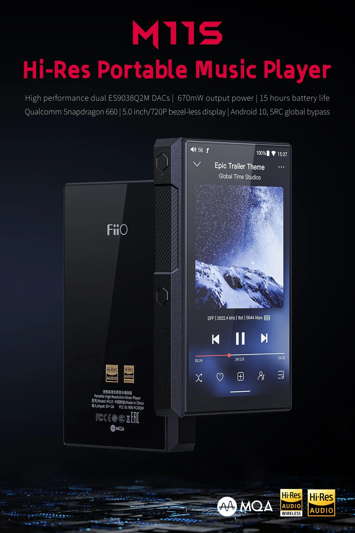 FiiO M11s High-Res Portable DAP (Apos Certified) - Image 2