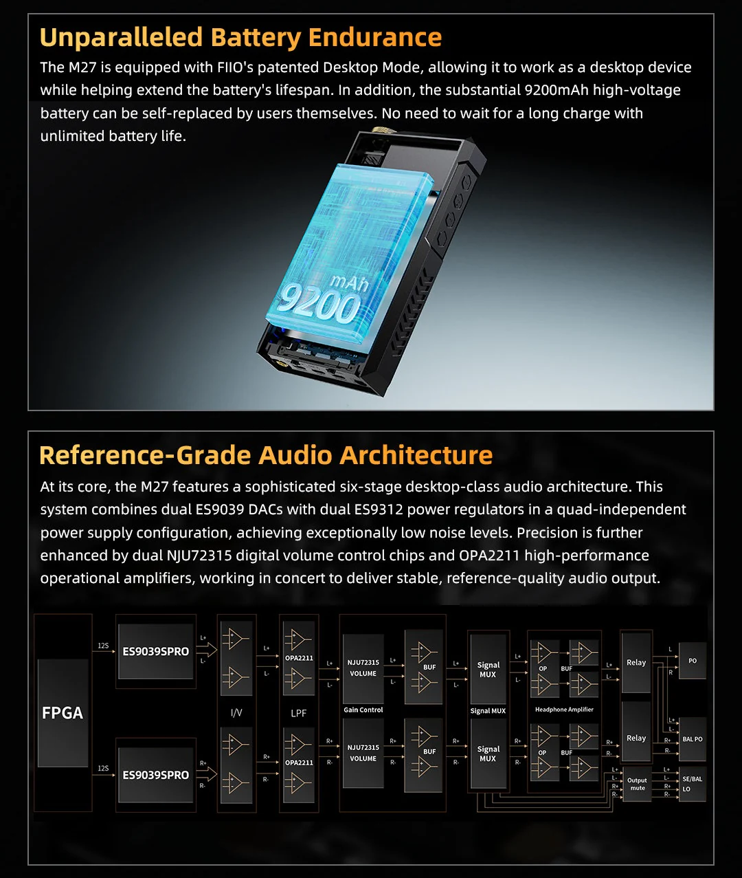 FiiO M27 Reference-Class Portable Smart HIFI Player (Apos Certified) - Image 8