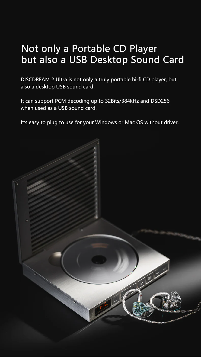 Moondrop Discdream 2 Ultra Portable HiFi CD Player (Apos Certified) - Image 12