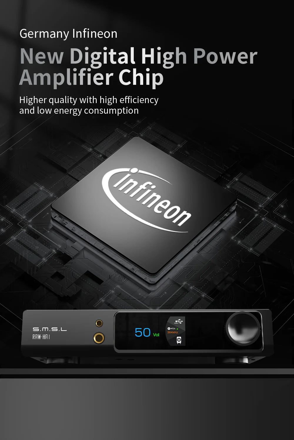 SMSL RAW-HA 1 Headphone Amplifier (Apos Certified) - Image 4