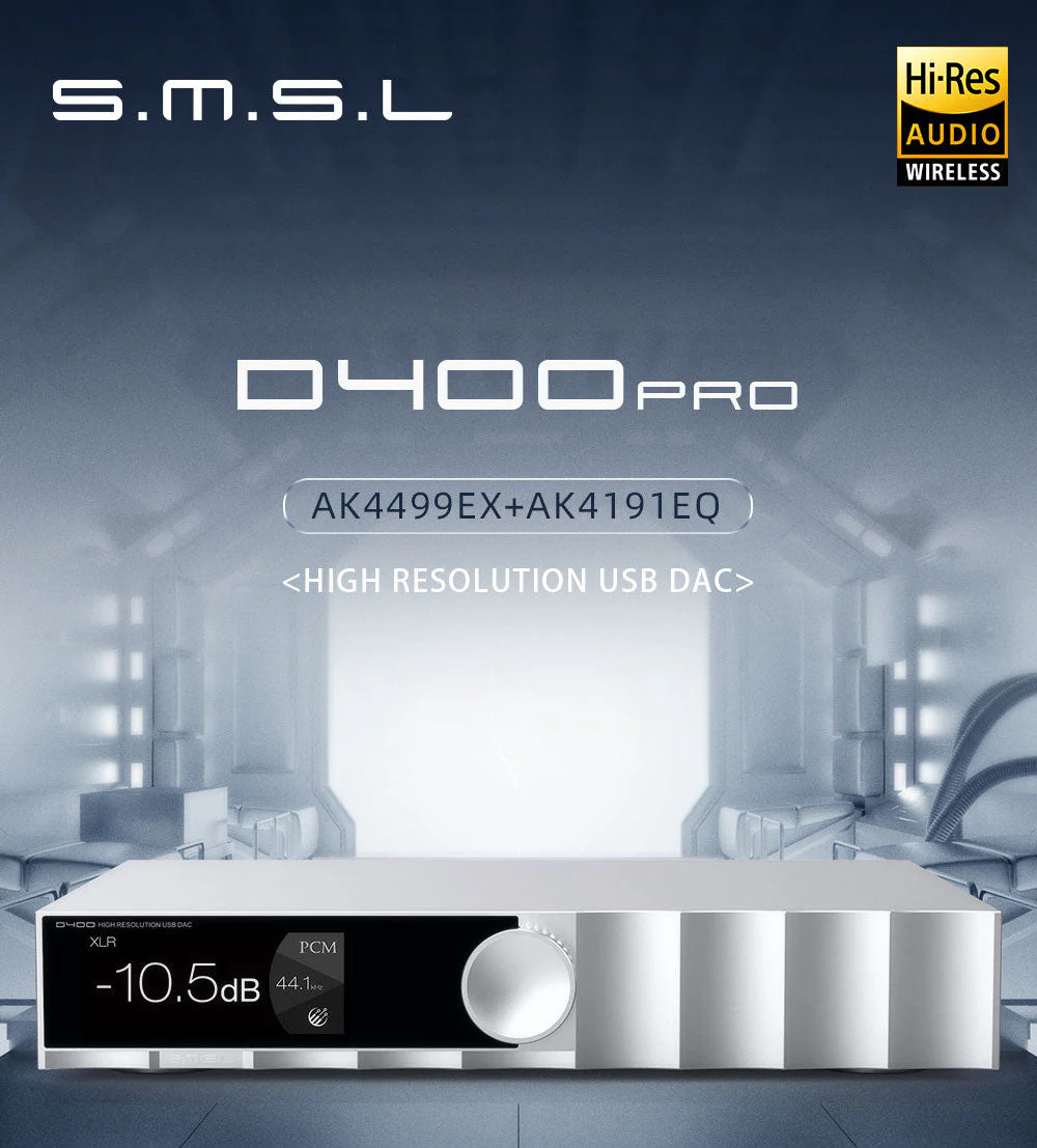 SMSL D400 Pro High Resolution USB Desktop DAC (Apos Certified) - Image 3