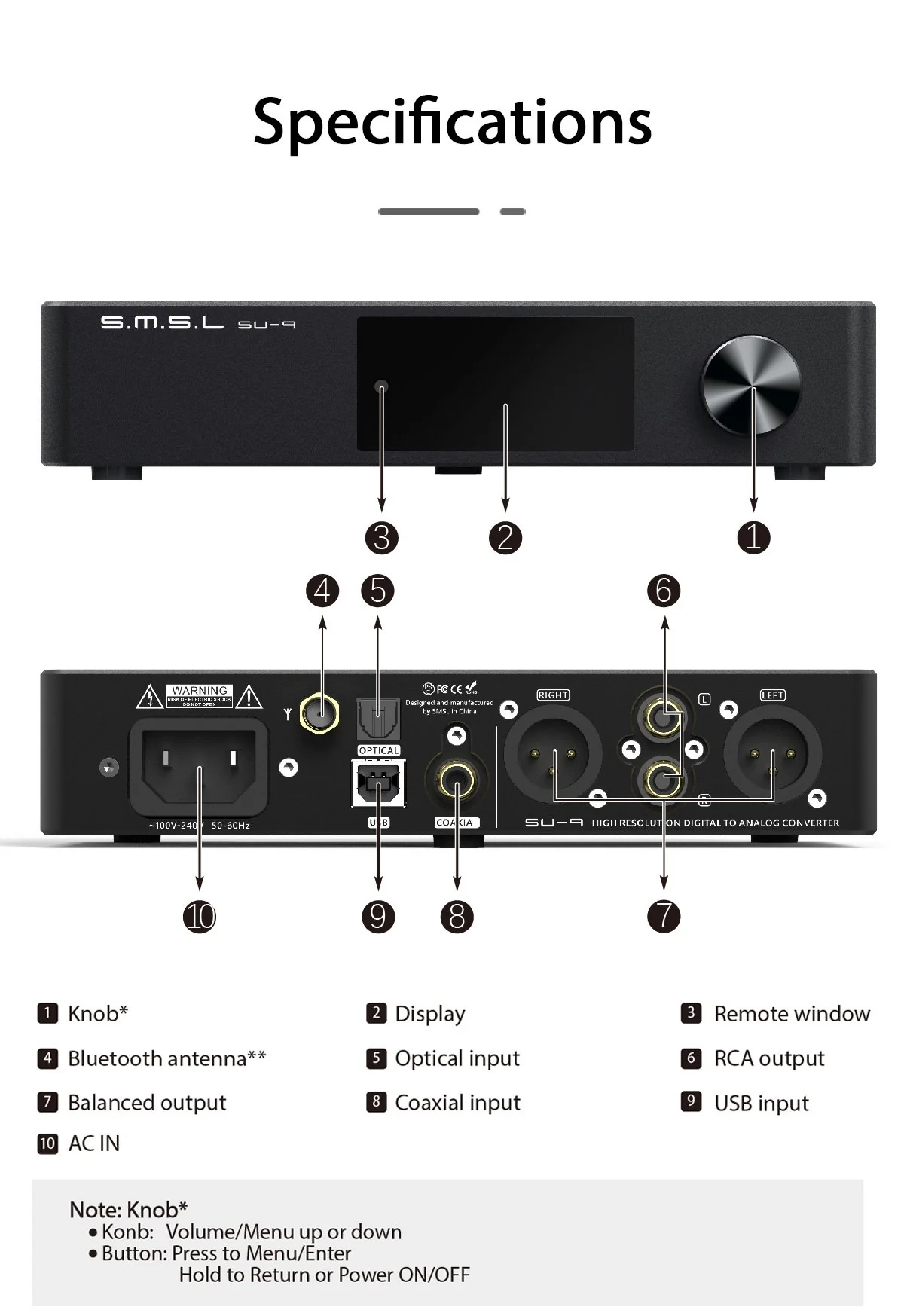 SMSL SU-9 Balanced MQA-Enabled DAC (Apos Certified) - Image 12