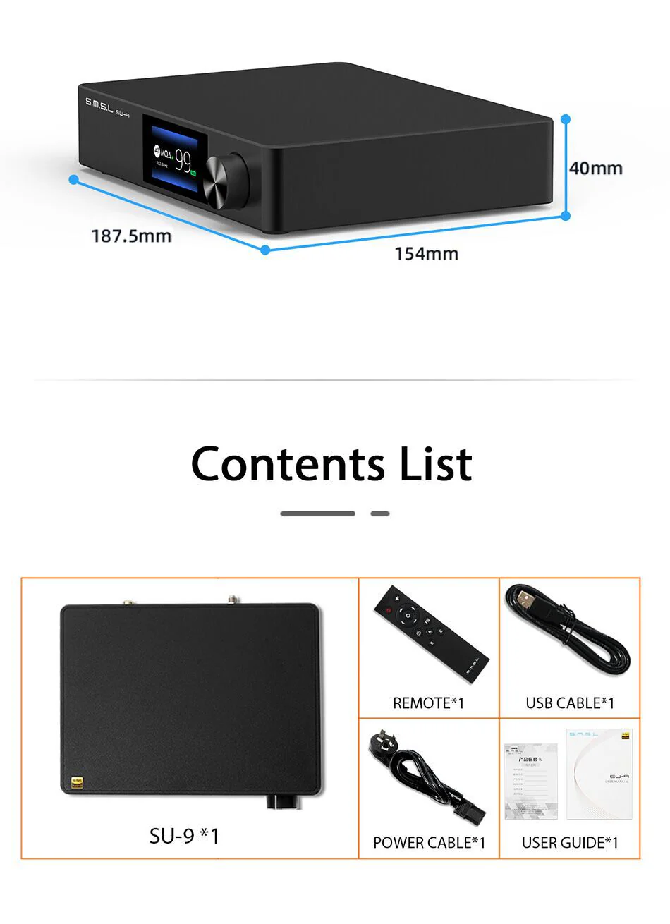 SMSL SU-9 Balanced MQA-Enabled DAC (Apos Certified) - Image 14