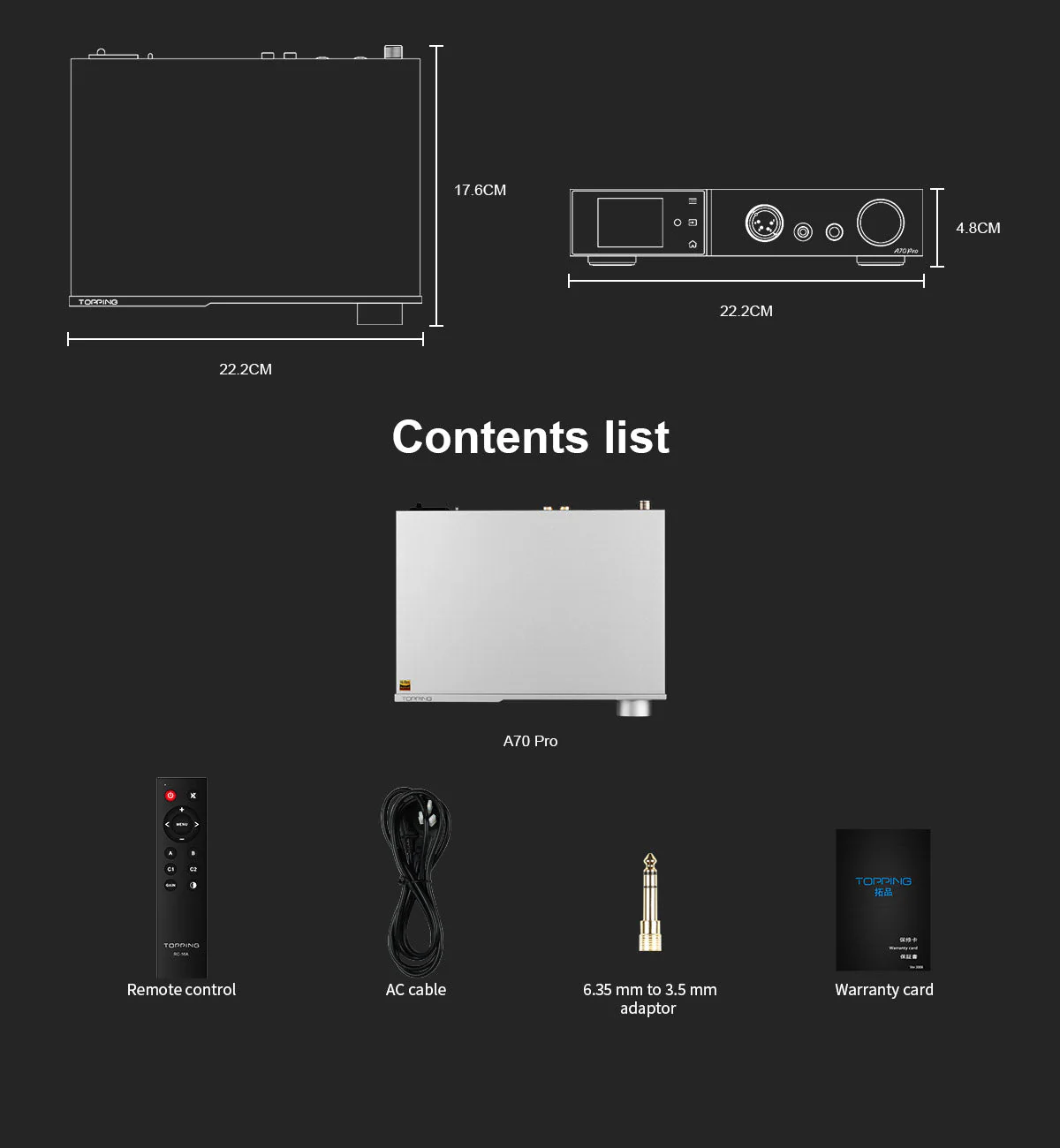 TOPPING A70 Pro Fully Balanced Headphone Amplifier (Apos Certified) - Image 27