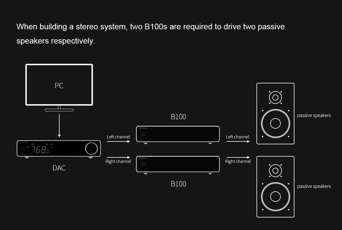 TOPPING B100 Mono Pure Power Amplifier (Apos Certified) - Image 10