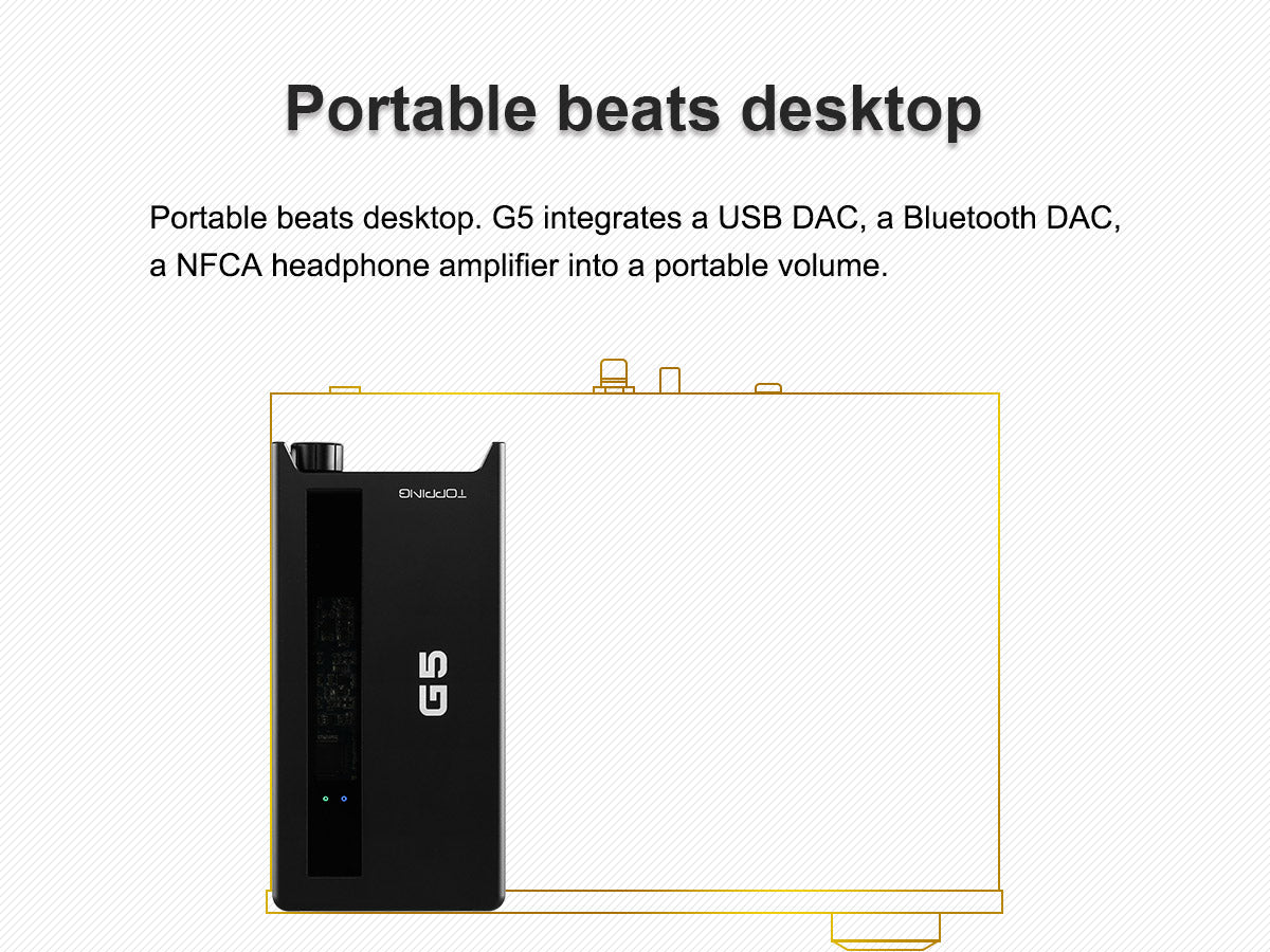TOPPING G5 Portable DAC/Amp (Apos Certified) - Image 5