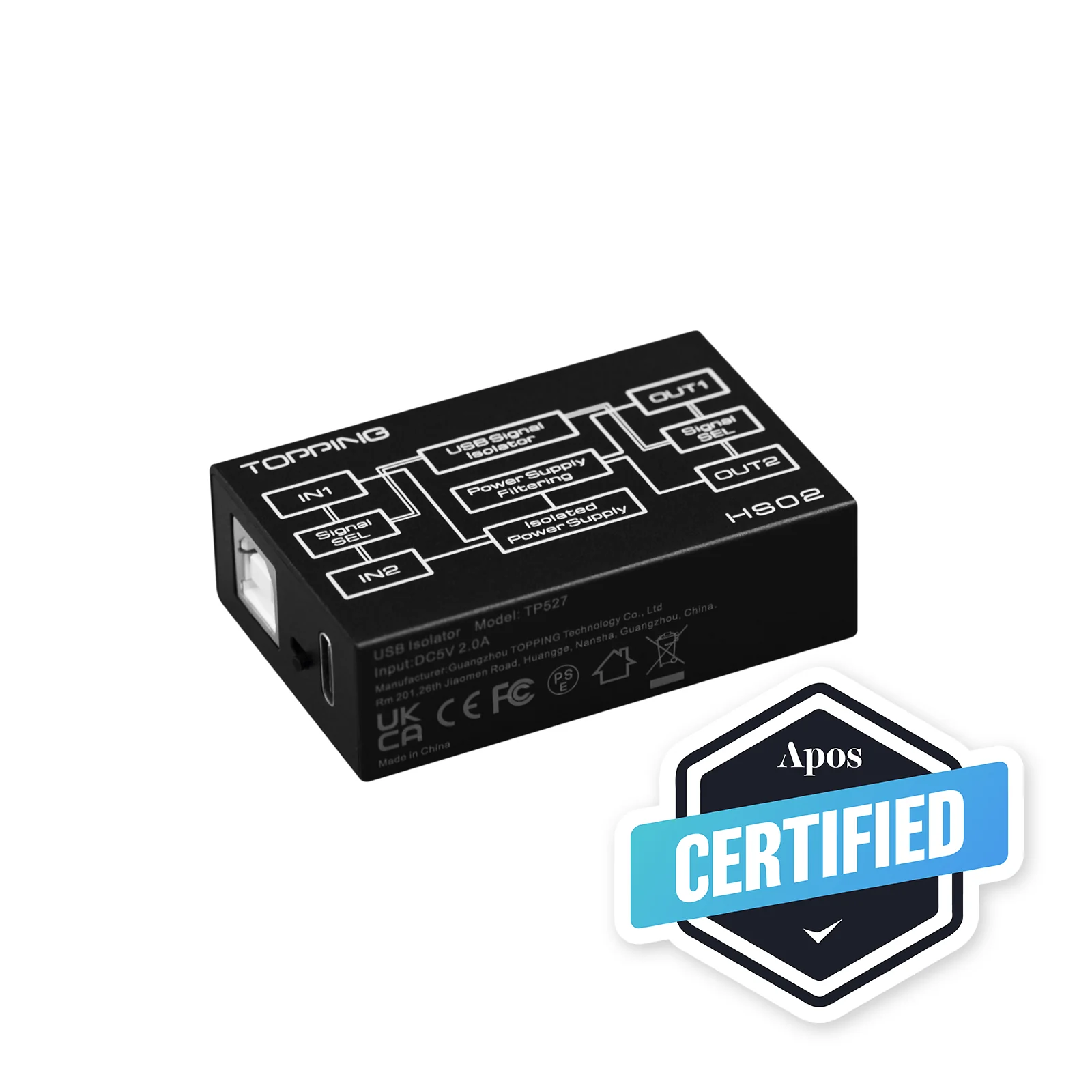 TOPPING HS02 USB2.0 Audio Isolator (Apos Certified)