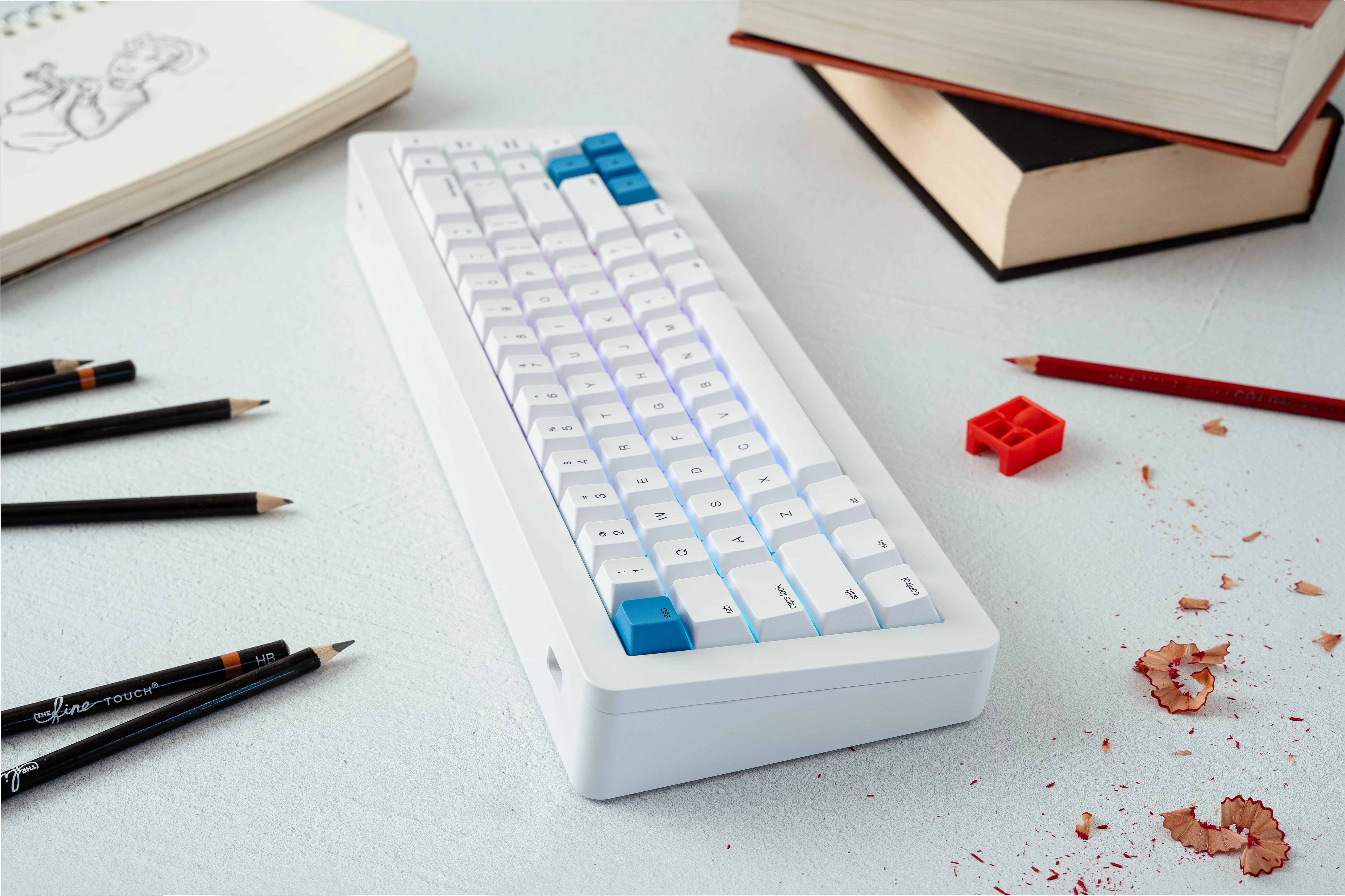 WhiteFox Eclipse Mechanical Keyboard with Aluminum High Profile Case - Image 13