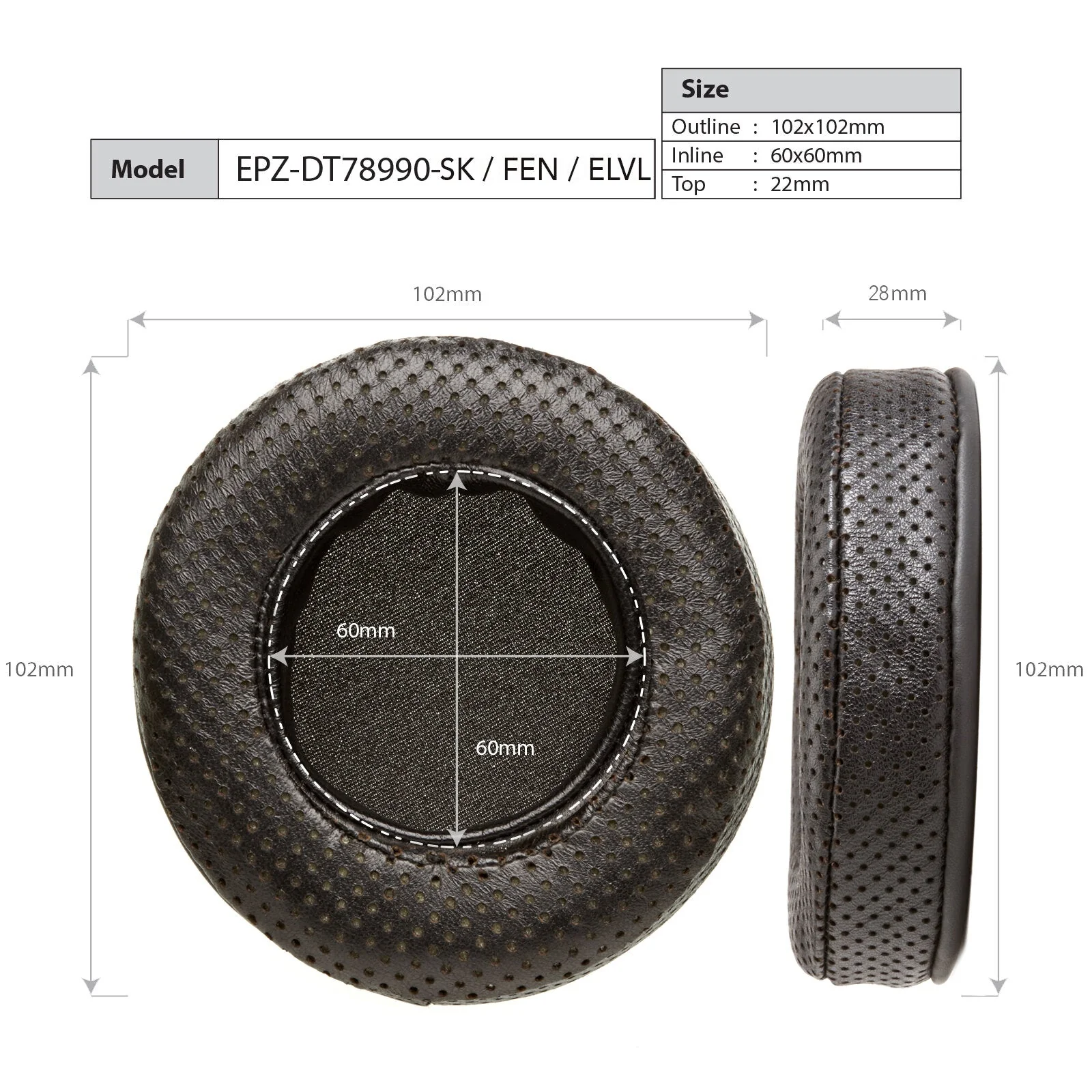 Dekoni Audio EPZ-DT78990-ELVL Replacement Ear Pads for Beyerdynamic DT and AKG K Series Elite Velour - Image 6