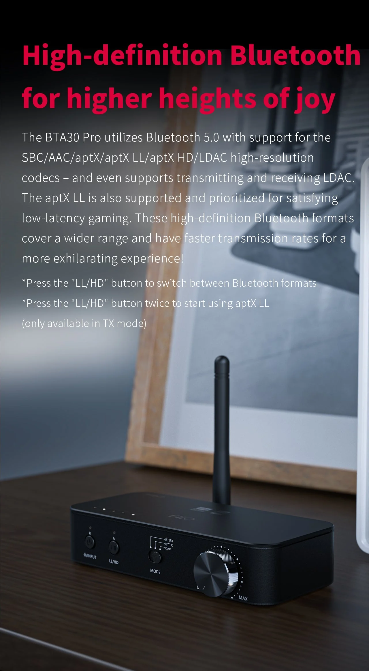 FiiO BTA30 Pro Hi-Fi Bluetooth Transceiver - Image 14