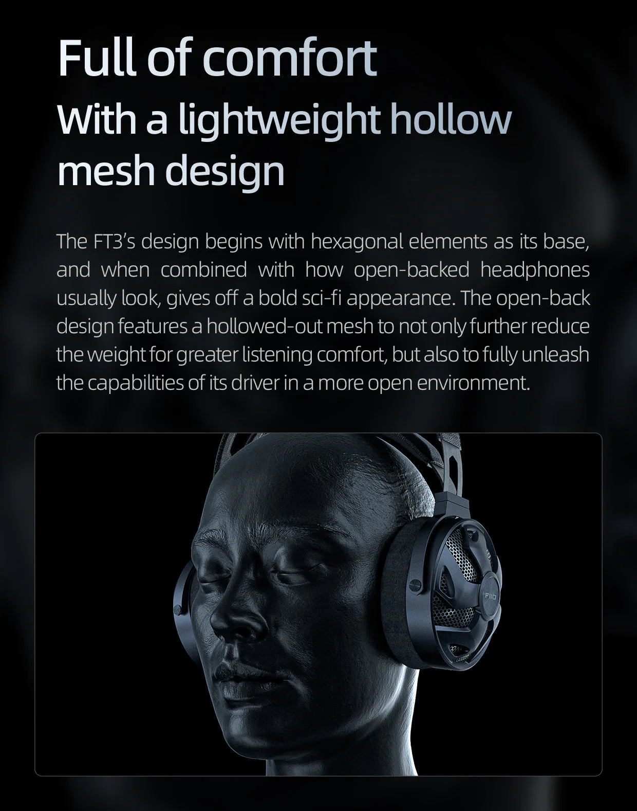 FiiO FT3 Large Dynamic Over-Ear Headphones - Image 12