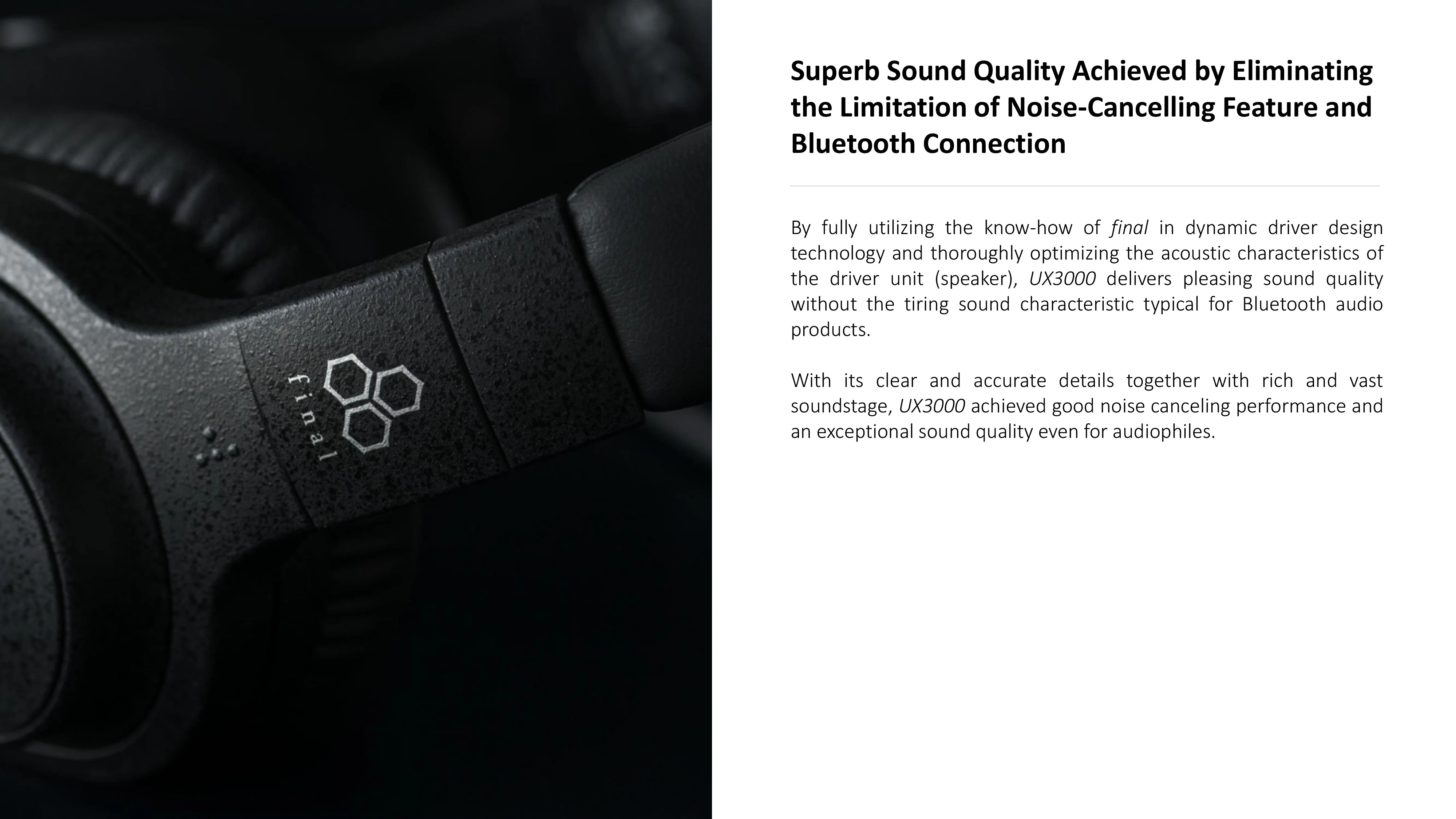 final UX3000 ANC Bluetooth Headphone - Image 4