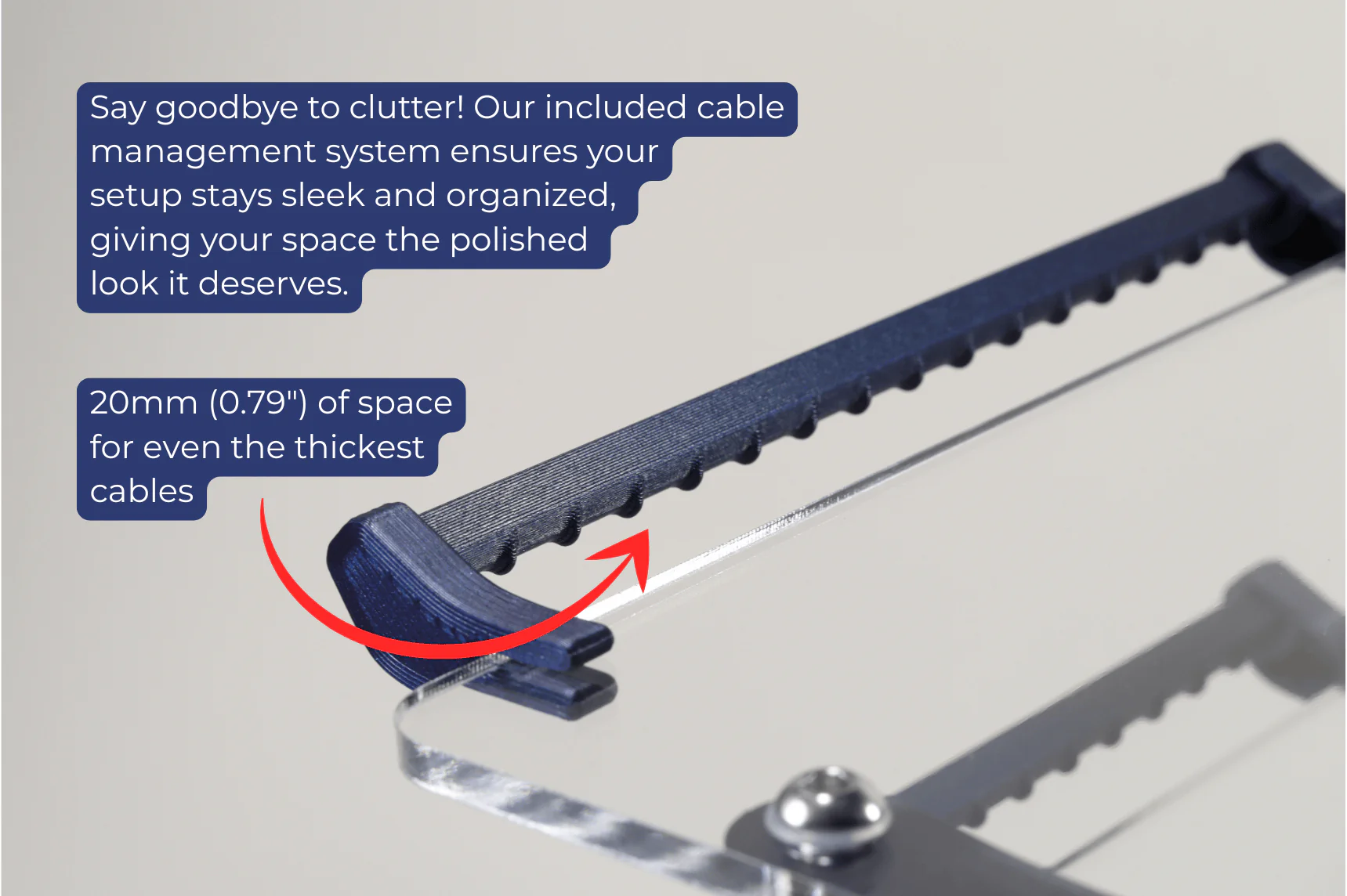 Sound Solver Large Desktop Audio Rack | Internal Brackets | Acrylic Shelves - Image 9