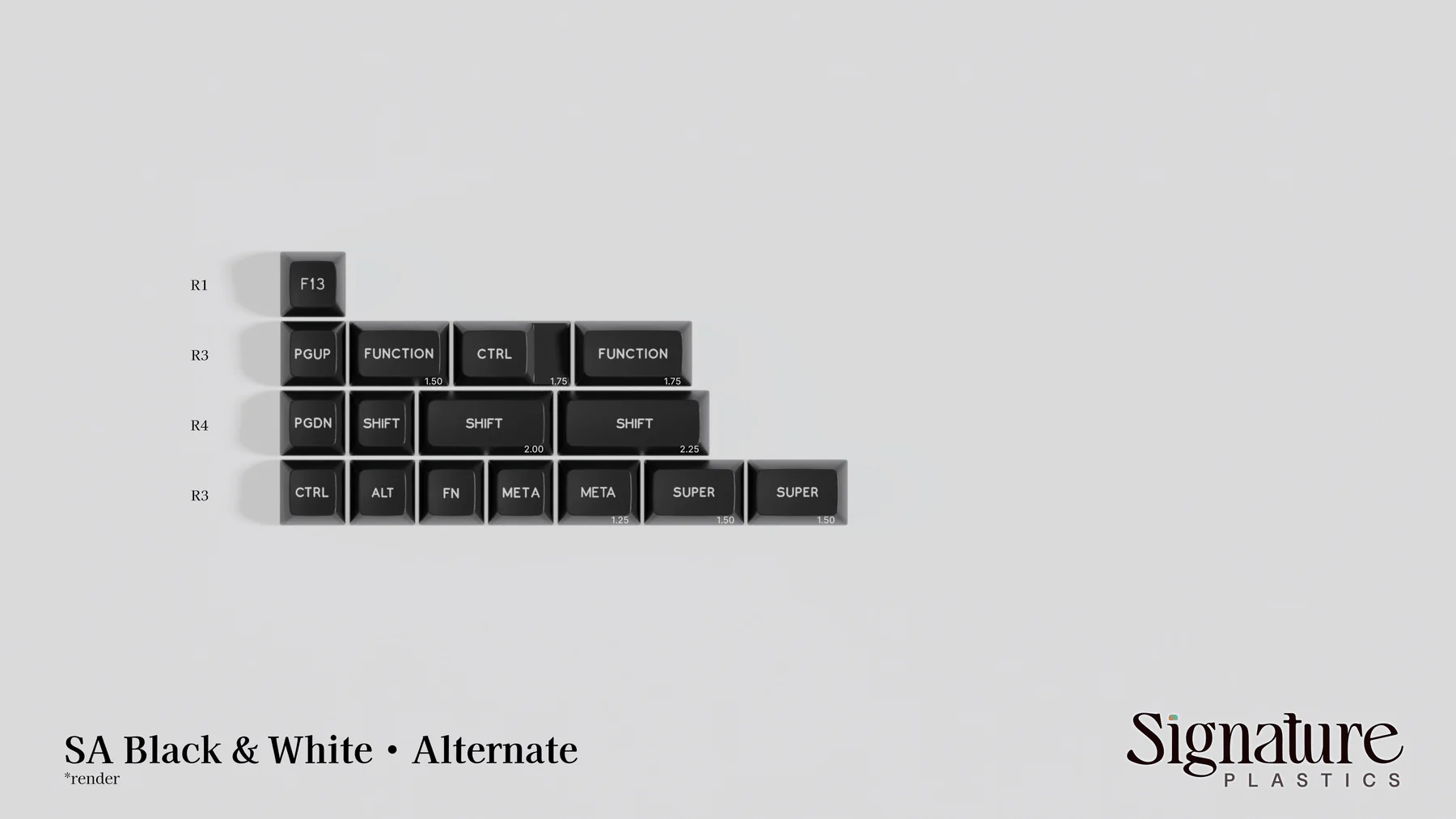SA Black & White Keycap Set - Image 12