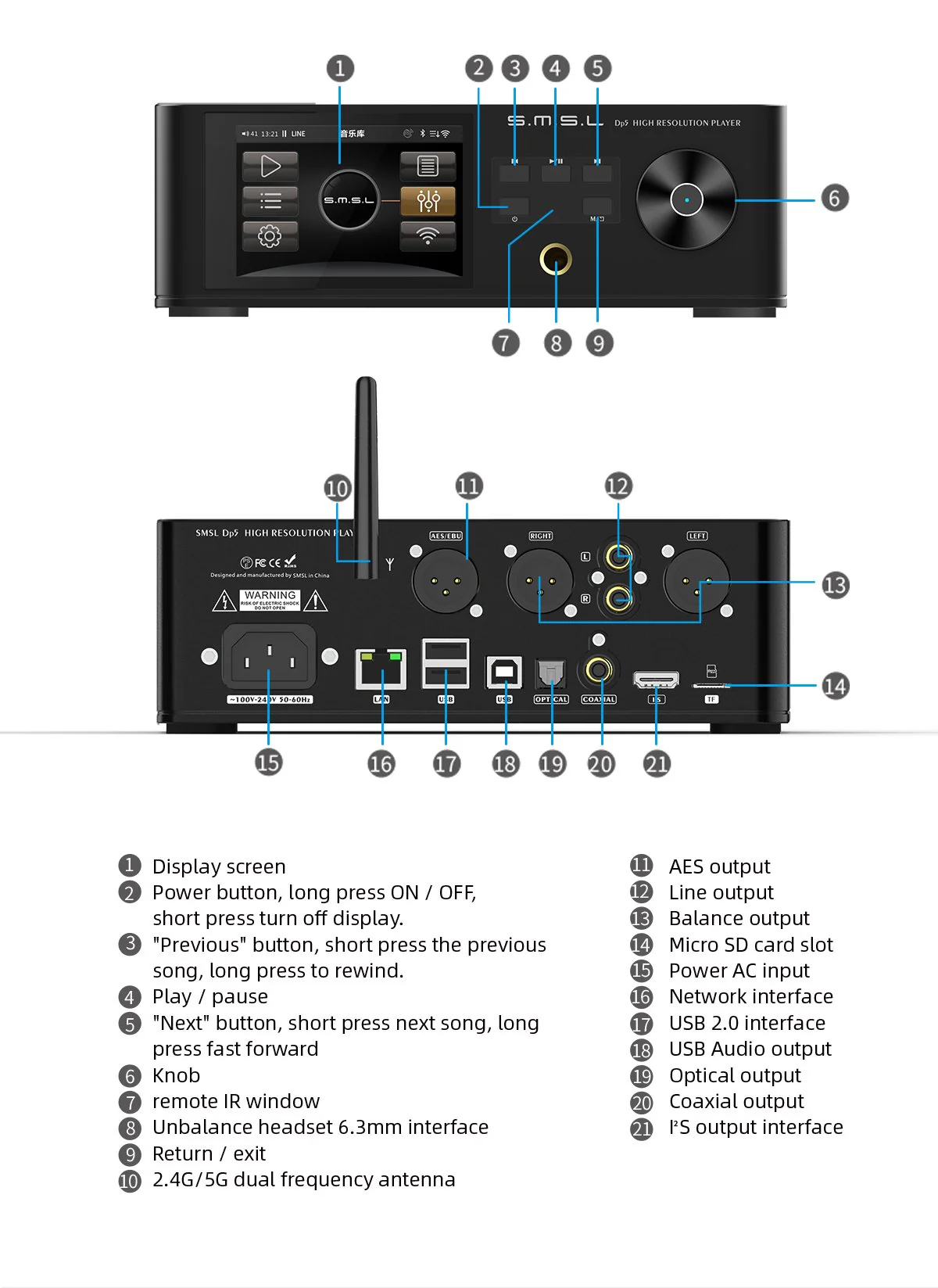 SMSL DP5 MQA High-Fi Network-Enabled DAC Amp - Image 14