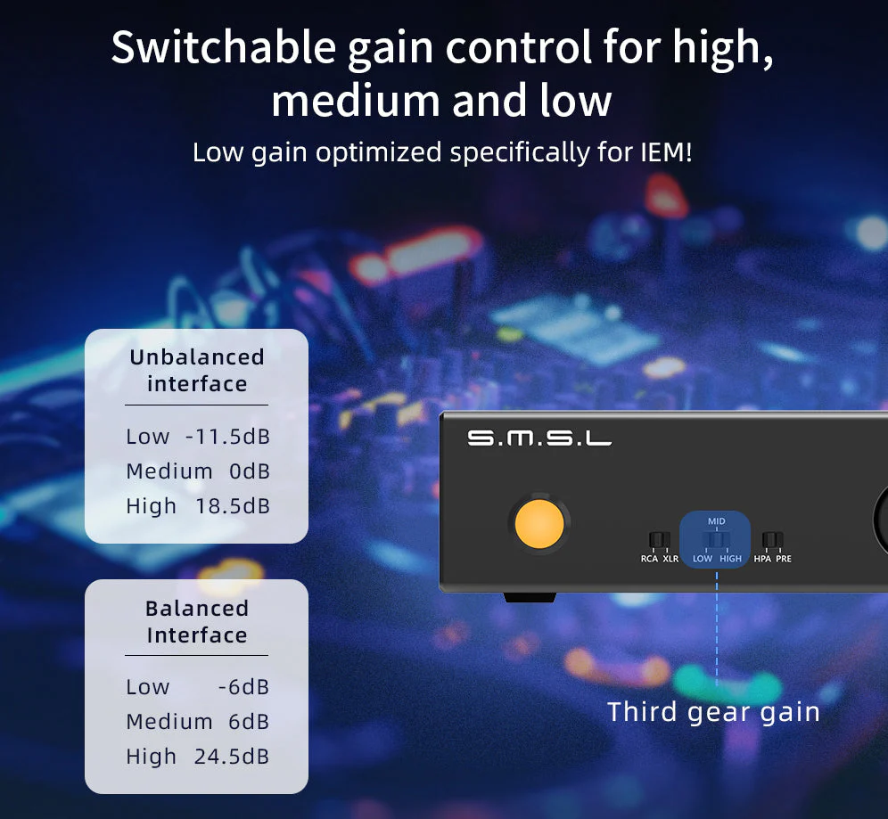 SMSL H300 Headphone Amplifier - Image 5