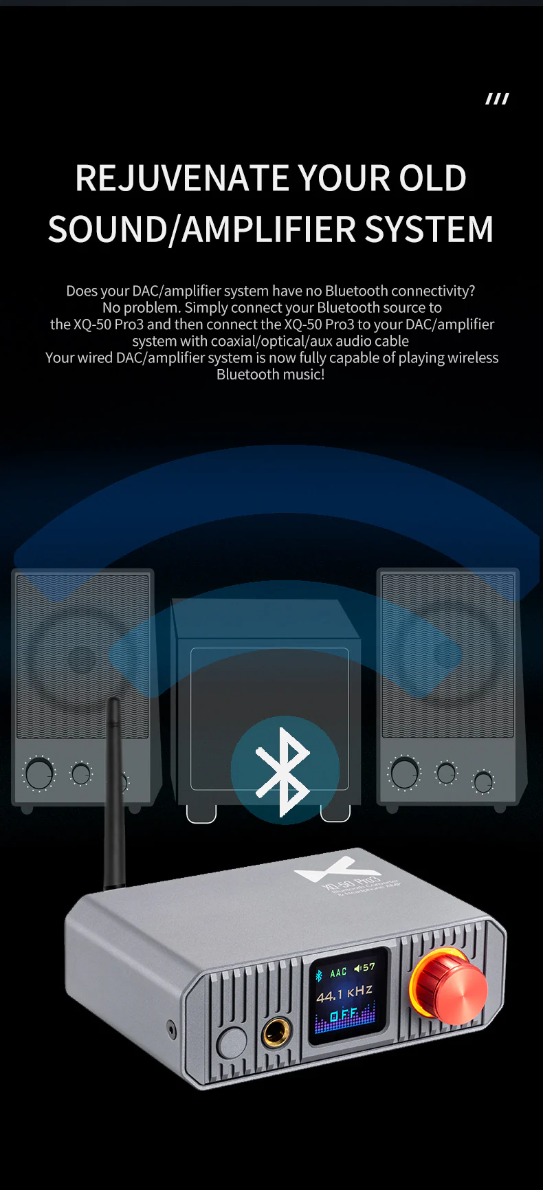 xDuoo XQ-50 PRO3 Bluetooth Audio Converter & Headphone Amp - Image 5